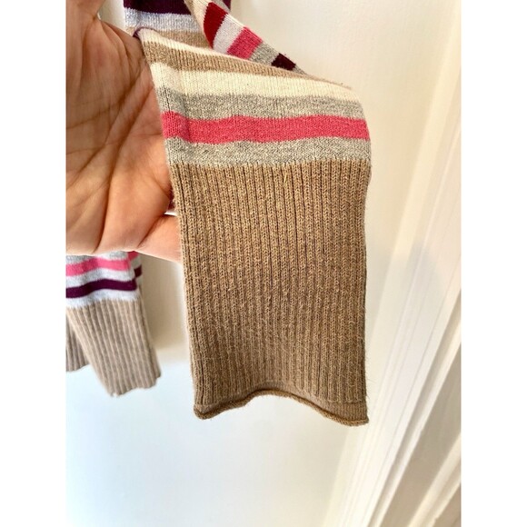 Aeropostale Y2K Striped Ribbed Sweater Top Womens Med V-neck Fitted Long Sleeve - Picture 7 of 9